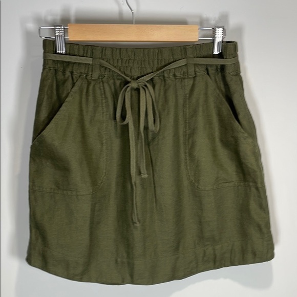 LOFT Dresses & Skirts - LOFT Olive Green Mini Tie Front Cargo Skirt